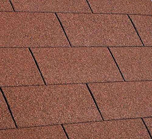 Gartenpirat Bardeau bitumé rectangulaire Rouge 2 m² toiture abri Jardin