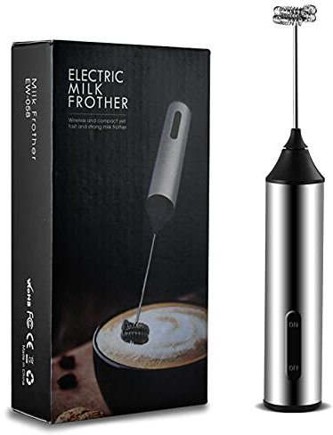 Electric Milk Frother, Battery Operated Abs Stainless Steel Stirring Rod Mini Drink Mixer Blender, for Milk Coffee Matcha Egg Handheld Whisks New USB Charging
