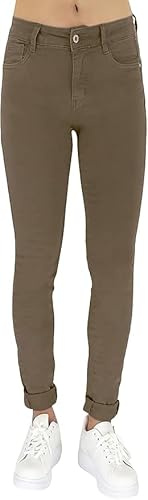 JOPHY & CO. Pantalon en Coton à Cinq Poches pour Femme (Code 945) - Boue - XL