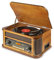 Fenton Memphis, Kompaktanlage mit Plattenspieler Retro, Bluetooth, CD, MP3, DAB+ Radio, Kassettenpieler, Retro Schallplattenspieler mit DAB Radio, FM, USB, Braun