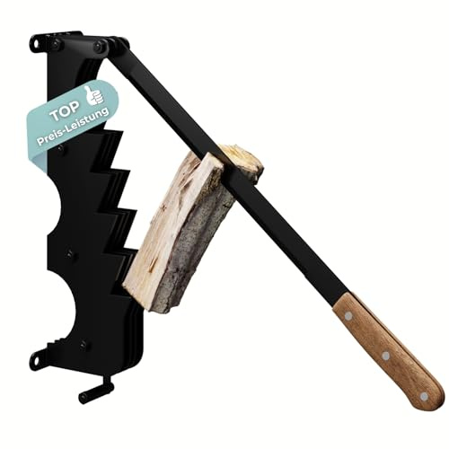 HAGO24 Spanmesser Holzspalter I hochwertiger Brennholzspalter aus stabilem Gusseisen I robuster Kaminholzspalter mit 41cm Klinge I Kraftspalter für höchste Sicherheit & einfache Bedienung