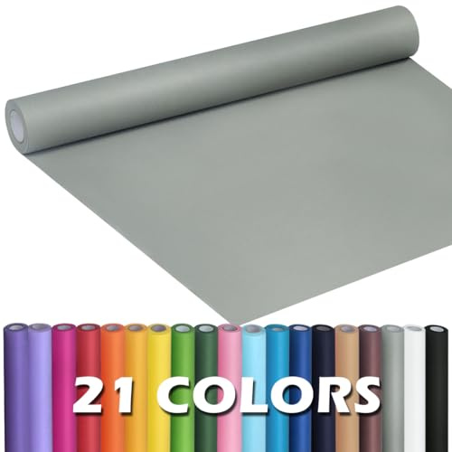 PerkHomy Light Grey Kraft Paper Roll 17.5 x 960 (80') for Gift Wrapping Bouquet Flower Art Painting Craft Writing Packaging Shipping 80GSM 55LB (Light Grey, 17.5 x 80')