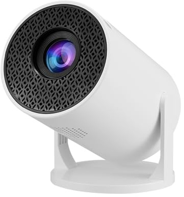 Miniprojektor, 1080P Full HD Bluetooth-projektor, Bärbar Utomhusfilmprojektor, Stöder Trådbunden och Trådlös Samma Skärm, Kompatibel med Smartphone Laptop TV Stick