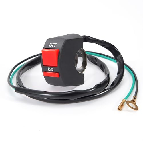 Interruptor de Palanca de Manillar Interruptor de Botón de Encendido y Apagado Interruptor de Manillar ON/Off Interruptor Botón 22mm