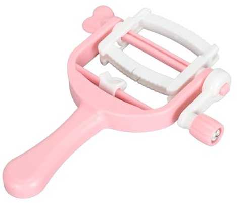 BAFOVY Macchina per Nappe, Macchina per PON PON Leggera per Lavori Fai da Te, Realizza Bellissimi PON PON, con Denti Distribuiti Uniformemente, Materiale ABS, Rosa, Adatto a Varie Scene