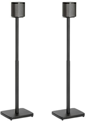 SFKLYU Supporti Altoparlanti Satellitari Supporti Monitor Supporti Pavimento Regolabili Altezza Supporto Altoparlanti Surround con Gestione Cavi Altoparlanti Satellitari Universali