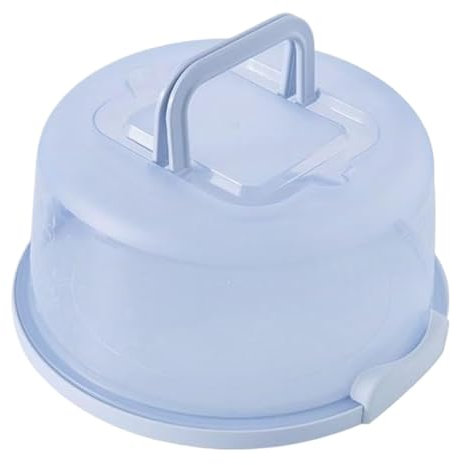 Porte-gâteau, récipient à gâteau rond portable 8x10x5, porte-greffe frais avec couvercle et poignée, plateau de rangement de transport avec couverture pour les gâteaux, les biscuits et le pain