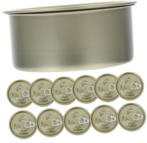 Hemobllo Latas de Conservas Vacías Ligeras de Hojalata Reutilizables 12 para Almacenamiento de Alimentos y Herméticas, Ideales para Conservar Carne y Snacks en Cocina