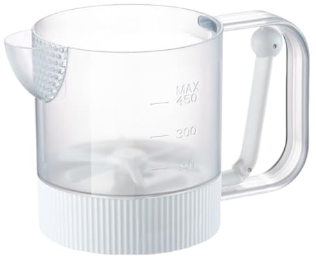 Récipient Pour Mélanger Les Œufs,Tasse Batteur Semi-Automatique Avec Mécanisme De Pression Manuelle Pour Œufs,Contenant Mélangeur Culinaire Avec Graduations - Pour Cuisine Pâtisserie Restaurant Salle