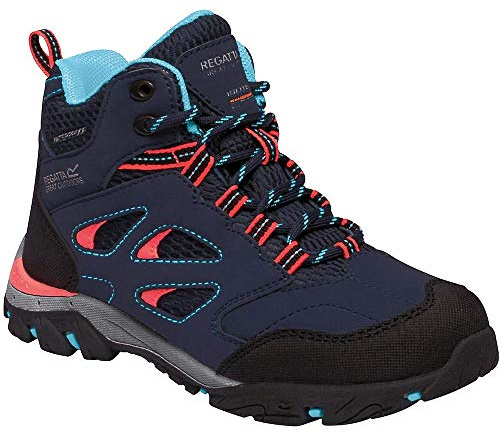 Regatta Kids Holcombe IEP Mid Rise Walking Shoes, Waterproof & Breathable with Hardwearing Outdoor Tread - Perfect for Hiking & Climbing