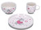 Sterntaler Baby Mädchen Kindergeschirr Set Porzellan-Geschirr-Set 3-teilig Emmi Girl - Frühstücksset, Babygeschirr - weiß