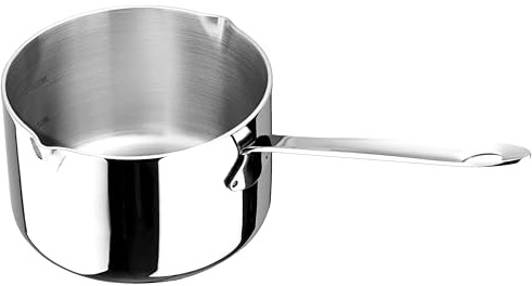 BOHK 10 Ounce Kitchen Induction Stainless Steel Milk Pot Saucepan Oil Chocolate Sauce Pan Butter Warmer Pot (300 ml)