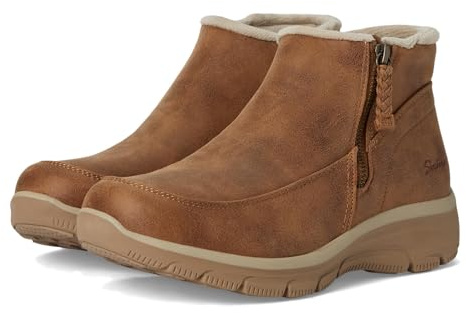Skechers Bottines d'automne faciles à enfiler pour femme, châtaigne, 38 EU
