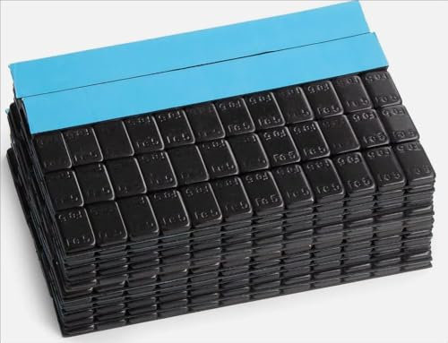Falco Equipment 100 Barrette Nere 5 gr di Contrappesi Adesivi Neri per equilibratura Cerchi in Lega