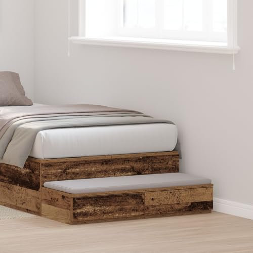 Gecheer Cassetti per Letto in Legno Vecchio 75x36,5x16,5 cm in Compensato,Cassetti da Letto,Cassetti sotto Letto,Cassettoni sotto Il Letto,Cassettoni Sottoletto,P866969