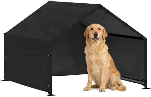 PawHut Dog Shade Shelter, Large Pet Shelter, Canopy 125 x 110 x 93 cm
