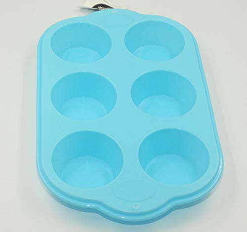 bandeja para 6 magdalenas de silicona, antiadherente, para horno