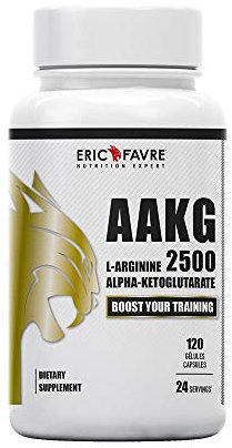 ARGININE MUSCULATION - L-ARGININE ALPHA-KETOGLUTARATE Capsules AAKG 2500 - Spécial Entraînements Sportifs Intenses et Efficaces - Eric Favre
