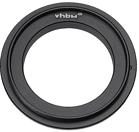 vhbw 49 mm Retroadapter kompatibel mit Panasonic Lumix DMC-G1, DC-G91, DC-GX880 Kamera - Umkehrring für 49 mm Objektiv