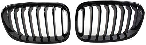HZTWFC une paire de grilles de rein avant noir brillant 1 grilles de calandre pour BMW F20 F21 série 1 2011 2012 2013 2014
