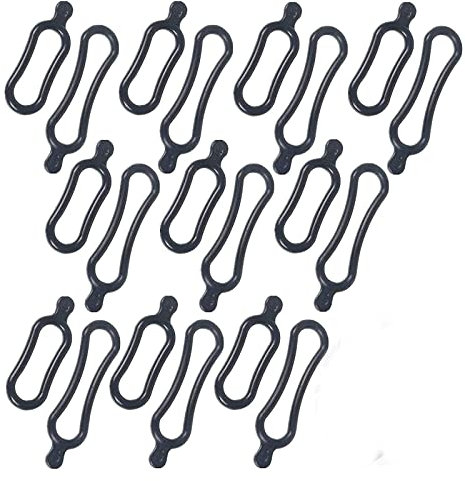 20 Pcs Gummiring Fahrrad Stretch Gummiringe, Fahrrad Gummiband, Lampenhalterun Fahrradgurt Band Fahrrad Radfahren Fahrrad Festgurt Verband Halterung - Schwarz(10 Langer Stil + 10 Kurzer Stil)
