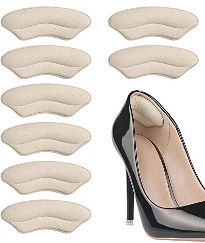 Talonnettes pour chaussures trop grandes, inserts pour femme, poignées de talon pour homme et femme, doublures de coussin de protection pour chaussures ampoules, rembourrage confortable (beige, 4