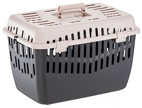 Ferplast Panier de Transport pour Chiens Binny 2, Cage Transport Chats, Petits Chiens et Chats Max 8 Kg, Poignée Pliante