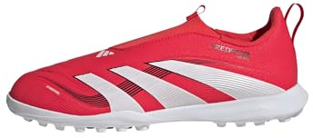 Adidas Unisex-Kids League Predator Laceless Turf Soccer, Lucid Red/White/Black, 2
