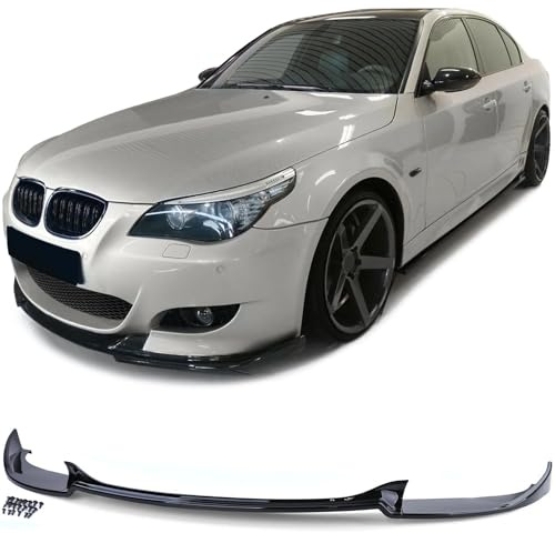 Front Spoiler Lippe Stoßstange Schwarz Glanz passt für 5er BMW E60 E61 2007-2009