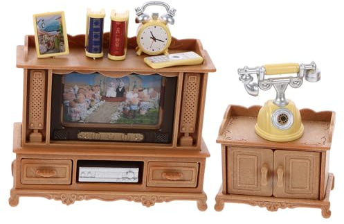 ibasenice Meubles de Maison de Poupée Miniature en Plastique, Design Réaliste et Réutilisable, Décor pour Maison de Poupée, pour Interaction Parent-Garçon et Filles