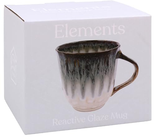 Lesser & PAVEY Elements Reactive Glaze Mug for Home & Kitchen | Stylish Ceramic Mugs for Tea & Coffee | Lovely Cup Set for Mens Gifts & Birthday Gifts for Women