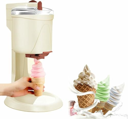 Soft Serve Ice Cream Maker for Kitchen, Automatic Mini Fruit Soft Serve Ice Cream Machine, Yogurt Ice Cream Makers