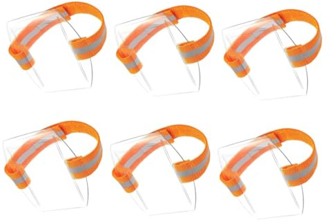 HORIALENCE 6piezas Funda De Ajustable Para Tarjetas De Identificación Con Manga De Pvc Transparente y Alta Visibilidad Soporte De Para De De Esquí y Etiqueta De Nombre