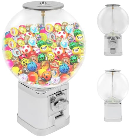 Varuautomat, låsbar kaffekapselgummibollsmaskin, inget behov av att sätta i mynt för Gashapons/3,2 cm kapslar, godisautomat för kapslar små godisnötter studsbollar