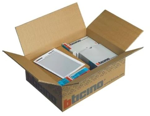 BTICINO 360005 Kit Videocitofono Sfera 351500+346050, Telecamera 5MP Grandangolo 119°/92°, Visione Notturna LED, BUS 2 Fili, Audio Regolabile, fino 98 Chiamate, Elettroserratura, Alimentatore 6 DIN