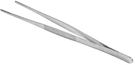 Pinzette da cucina, Pinze per alimenti in acciaio inossidabile argento, per uso domestico Utensili da cucina da giardino 30 cm