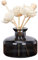 VANTOBEST 1 flacone diffusore rotondo in vetro da 200 ml, per aromaterapia, contenitore per oli essenziali, bottiglie decorative in vetro, diffusori, accessori per fragranze domestiche (nero)