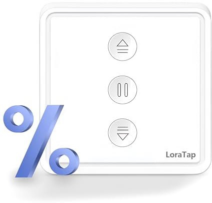 LoraTap 【5. Gen】 Rollladen-Schalter, intelligenter Schalter, Jalousie, WLAN-Vorhang, kompatibel mit Alexa Google Assistent, intelligenter Zeitschaltuhr für Wandmontage