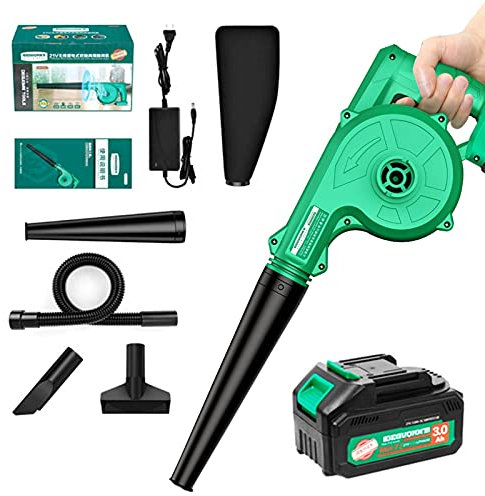 Aspirador, soplador, Soplador de Hojas a Batería, Aspirador jardín terraza, Ligera y ergonómica, inalámbrico (2.0 Ah /3.0Ah /4.0Ah batería de Litio, 1,08 kg, 51x21cm) (Size : 4.0Ah Lithium Battery)