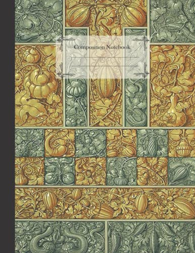Composition Notebook: Gourds (Cucurbitaceae): Vintage Art Nouveau Horticulture Cover: Wide Ruled Journal for Home, School, and Office