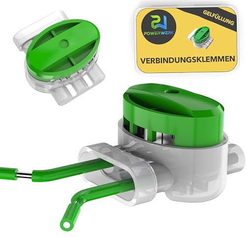 Power Werk® 10 Stück - Verbindungsklemmen für Mähroboter Begrenzungskabel - Kabelverbinder mit Gelfüllung (Wasserdicht) - Kompatibel mit Husqvarna, Gardena, Worx Landroid und Bosch uvm.