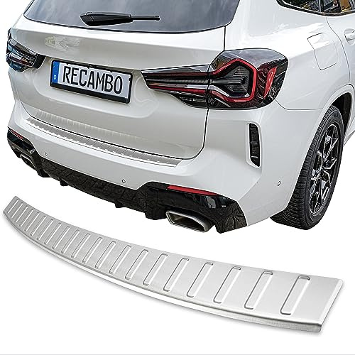 Recambo | Protector de Parachoques trasero | Compatible con BMW X3 LCI - G01 | a partir de 09/2021 | Acero Inoxidable Mate | Protección borde de carga