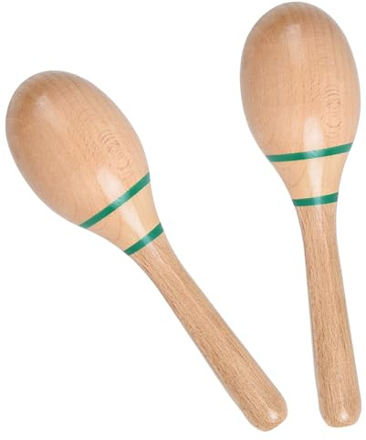 Musiin Vibrant Sound Maracas - Ergonomic Percussion Shakers for Studio, Stage, and Fun(Green label)