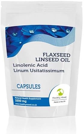 Flaxseed Linseed Oil 1000mg Linolenic Acid Linum Usitatissimum 120 Softgel Capsules