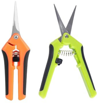 2 pièces ciseaux bonsai, sécateurs de jardin, sécateurs de plantes, sécateurs de bonsaï pour plantes de bonsaï, fleurs, récolte, fruits, légumes, sécateurs droits et courbés