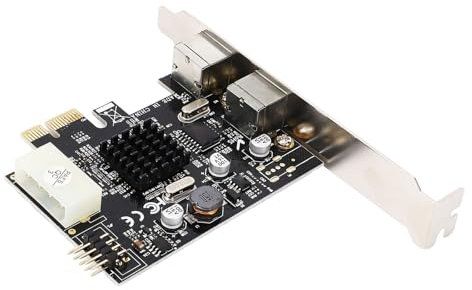 PCIe to PS/2 Adapter Card with 2 USB2.0 Ports, Compatible with PS/2 Keyboard Mouse, Featuring MCS9990CV Chip for Stable Transmission, Strong Power Supply Module for Enhanced