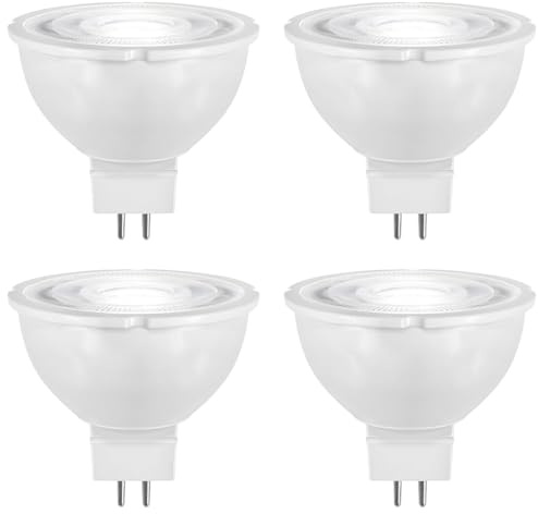 Long Life Lamp Company MR16 LED Bulb Cool White 5W GU5.3 12V Spot Light 4 Pack Non Dimmable