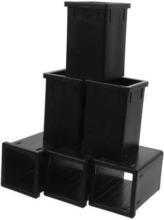 UKCOCO Adaptador De Tubo Cuadrado 40x30mm Accesorio Reductor De Plástico Conexión 6 Piezas para Construcción y Sellado De Tuberías