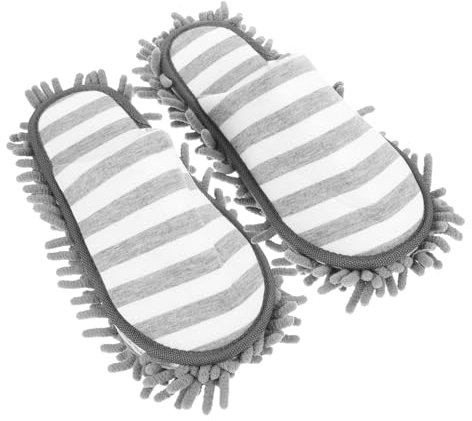 PACKOVE 1 Par Tapa De La Zapatilla De Limpieza Pantuflas para Barrer El Polvo Zapatillas De Barrer Lavables Trapear Zapatillas Mopa Zapatillas para Piso Chenille