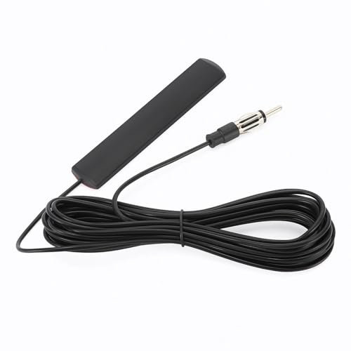 AURUM Dab Antenne Auto, Autoradio Antenne mit DAB+ FM Verstärker, Scheibenantenne Auto Selbstklebend Universal für Auto SUV LKW – 3m Kabel & DIN Plug Anschluss (2025-A01)